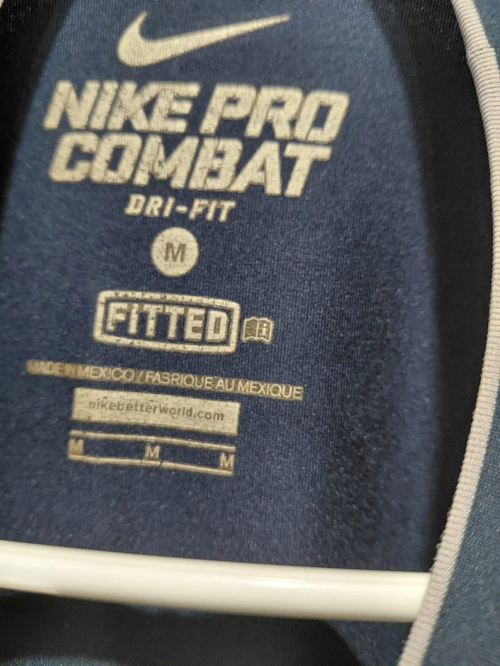 Nike Men’s Long-Sleeve Dri-FIT Crew Shirt - Slate Blue with White Swoosh
